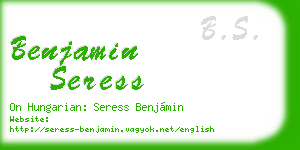 benjamin seress business card